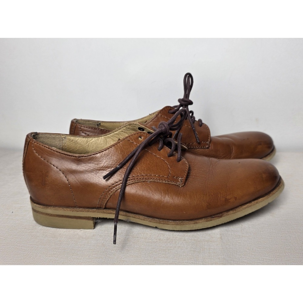 Frye Paul Oxford Saddle Leather Shoes Mens 8B Brown‎ Dress Shoes